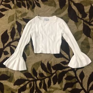 Bebe Cable Jersey Crop Top